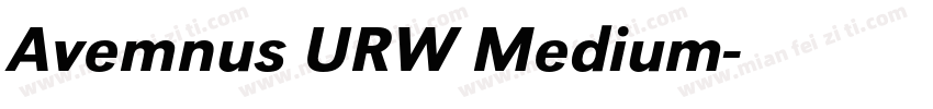 Avemnus URW Medium字体转换